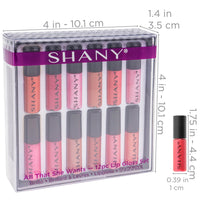 SHANY All That She Wants Multi Colored Lip Gloss Set - MULTI-COLOR - ITEM# SH-LPGL-SET2 - Best seller in cosmetics LIP SETS category