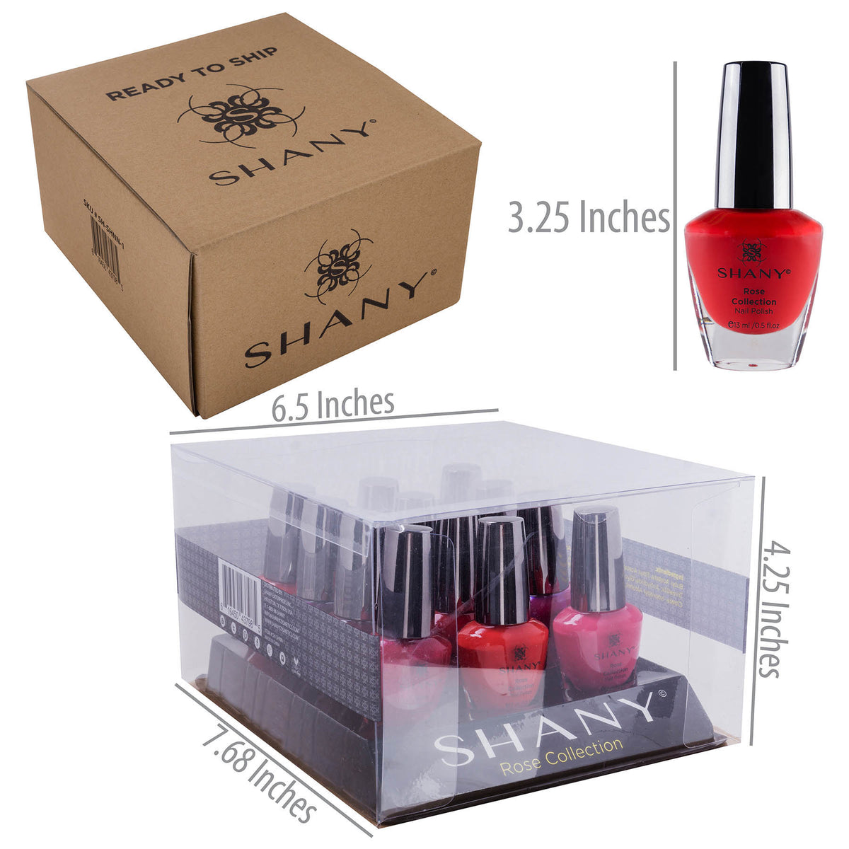SHANY DIY 12 Colors Trendy Nail Polish Set - Rose - ROSE - ITEM# SH-SHNN-1 - Best seller in cosmetics NAIL POLISH category