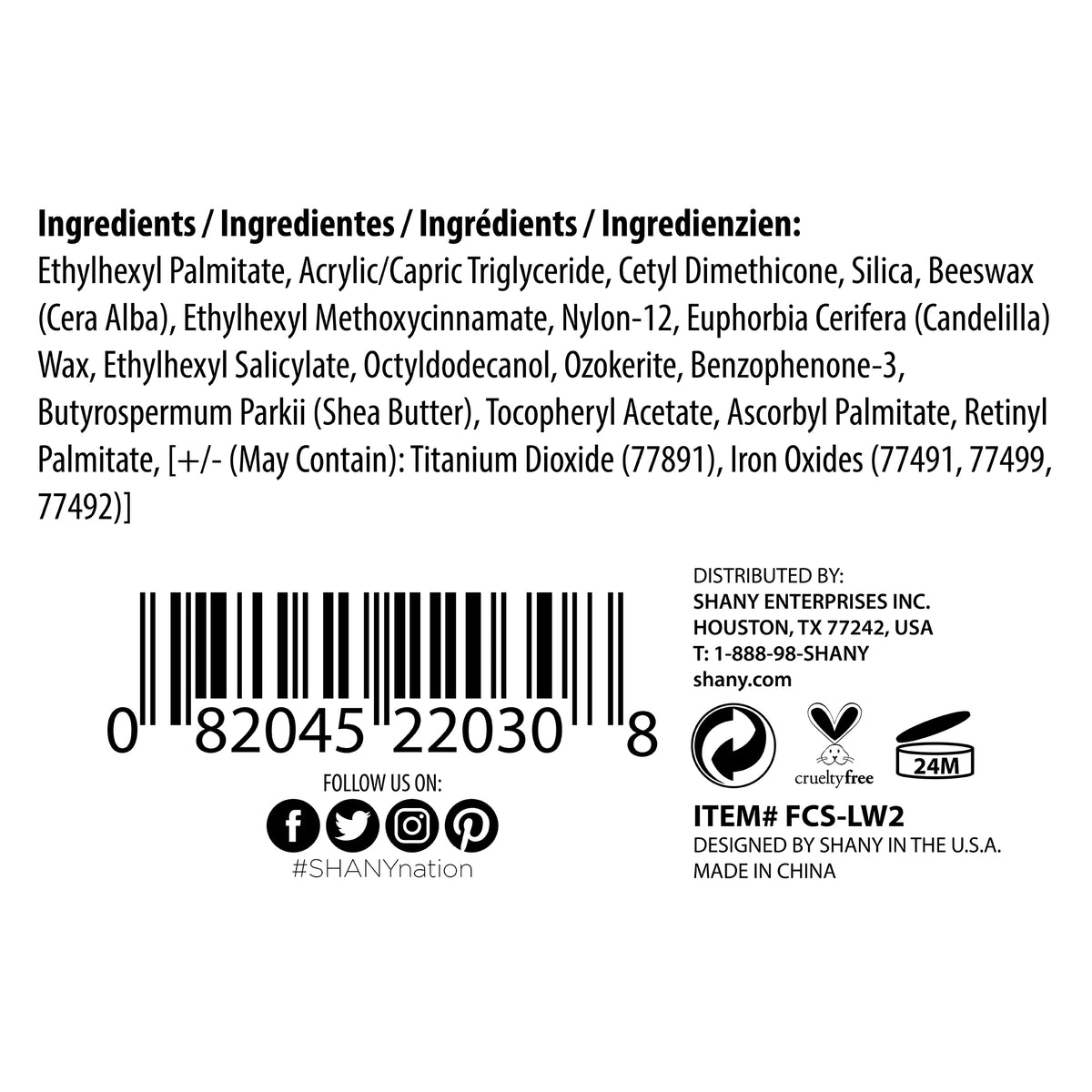 SHANY Crème Concealer Stick - Paraben Free-LW2