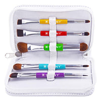 SHANY DOUBLE TROUBLE - MINI MAKEUP BRUSH SET - MULTI-COLORED - ITEM# SH-BR003 - makeup contour brush set Holiday gift for her mom,it cosmetics brushes BH brush set BS-MALL Makeup,morphe brush set Makeup Brushes Premium Synthetic,cosmetics brush set applicator makeup brush sets,makeup brush set with case Zoreya brush bag makeup - UPC# 723175176904
