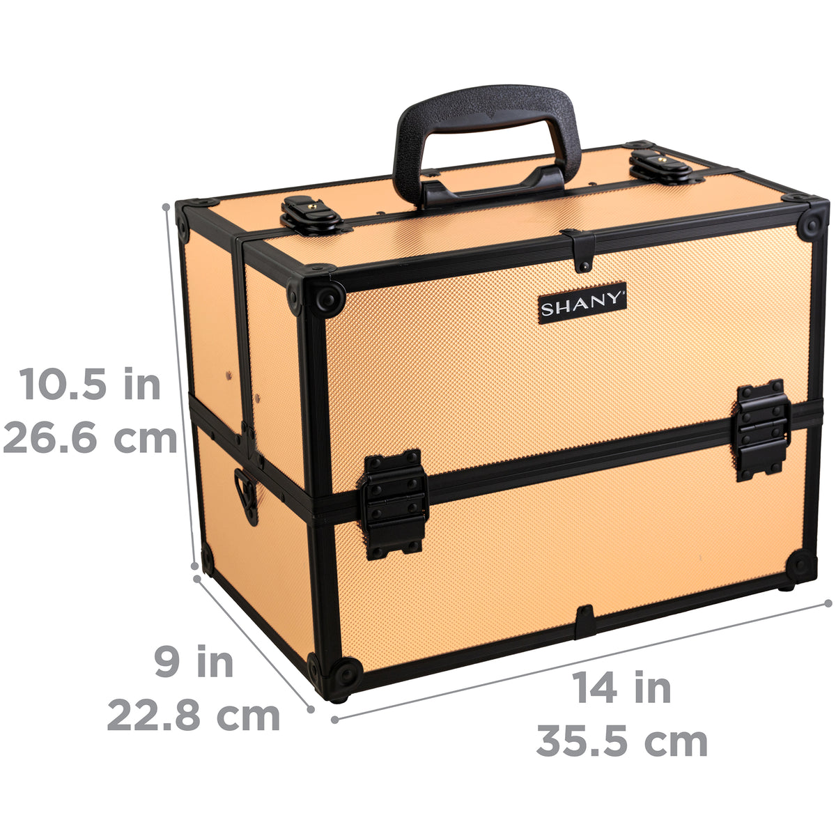 SHANY Essential Pro Makeup Train Case - Black Rose - BLACK ROSE - ITEM# SH-C005-RB - Best seller in cosmetics MAKEUP TRAIN CASES category