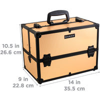SHANY Essential Pro Makeup Train Case - Black Rose - BLACK ROSE - ITEM# SH-C005-RB - Best seller in cosmetics MAKEUP TRAIN CASES category