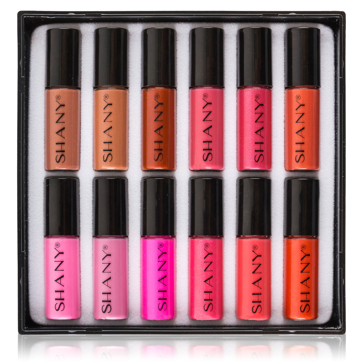 SHANY All That She Wants Lip-Gloss Set - 12 Matte, Pearl, and Shimmer petite Lip-gloss Set - Premium Gift Packaging - SHOP MULTI-COLOR - LIP SETS - ITEM# SH-LPGL-SET2