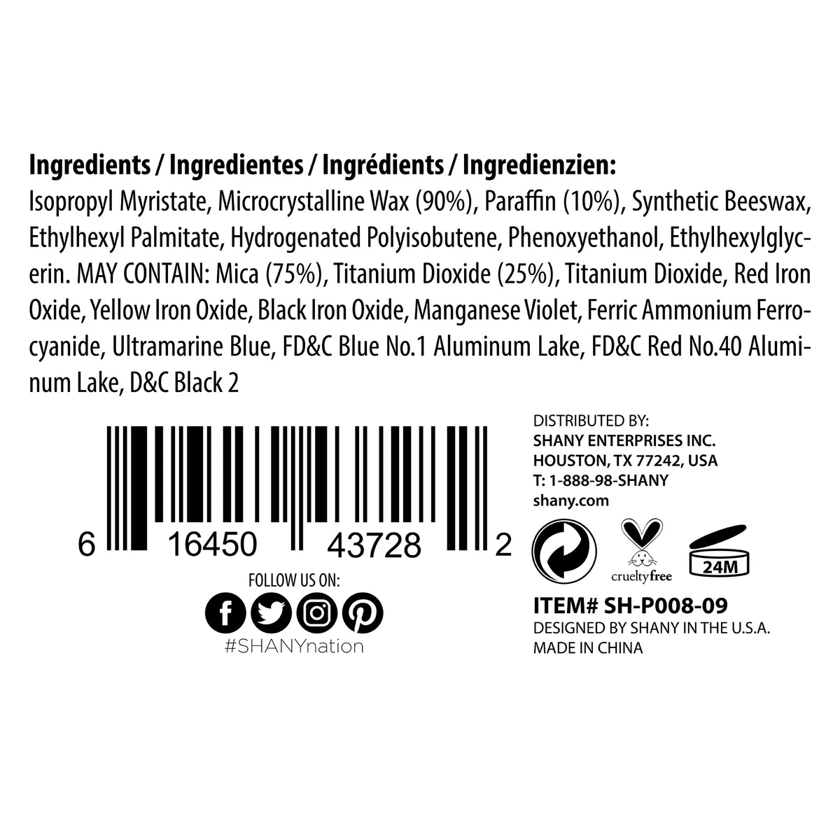 SHANY SLIM LINER EYE PENCIL - DYNASTY