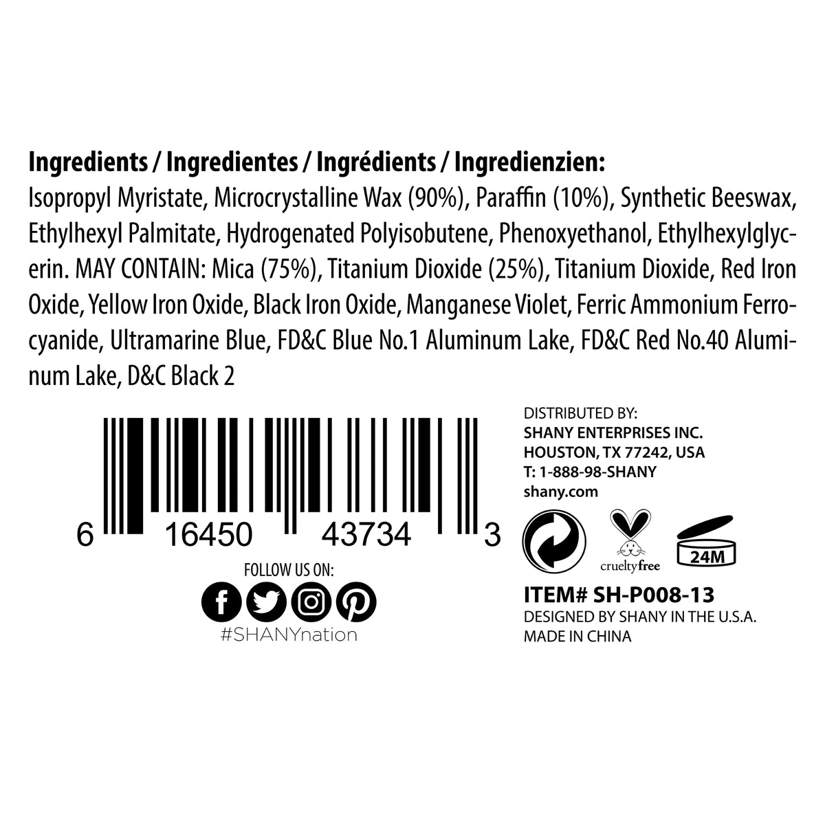 SHANY SLIM LINER EYE PENCIL - NATIVE