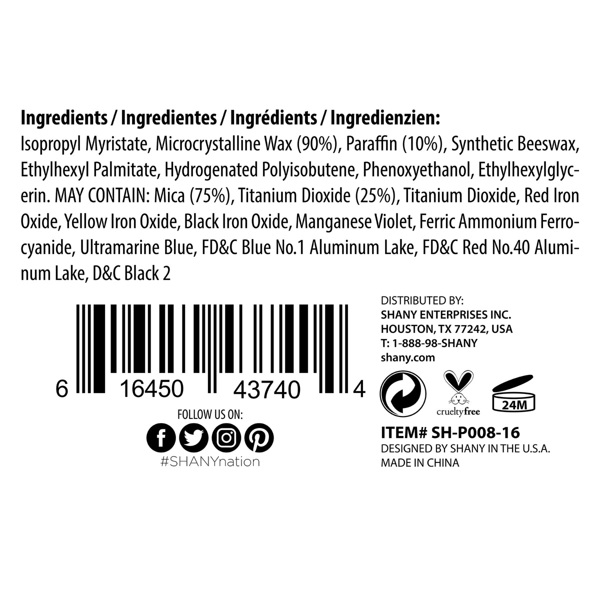 SHANY SLIM LINER EYE PENCIL - TEMPLE