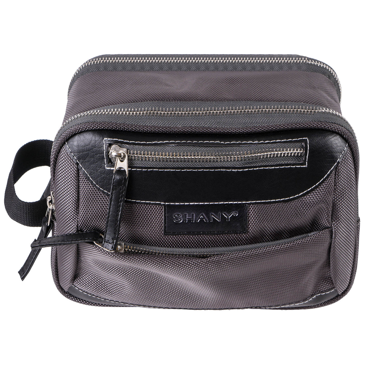 SHANY Portable Toiletry Bag Organizer Dopp Kit - Brown - BROWN FABRIC - ITEM# SH-NT1001-GY - mens toiletry travel bag Canvas Vintage Dopp Kit,Travel makeup women girls train case box storage,Shaving Grooming bag storage bag toiletry bag TSA,Portable Shaving Bag gift for men him father son,Toiletry Organizer Hygiene Bag Unisex makeup bag - UPC# 700645941767