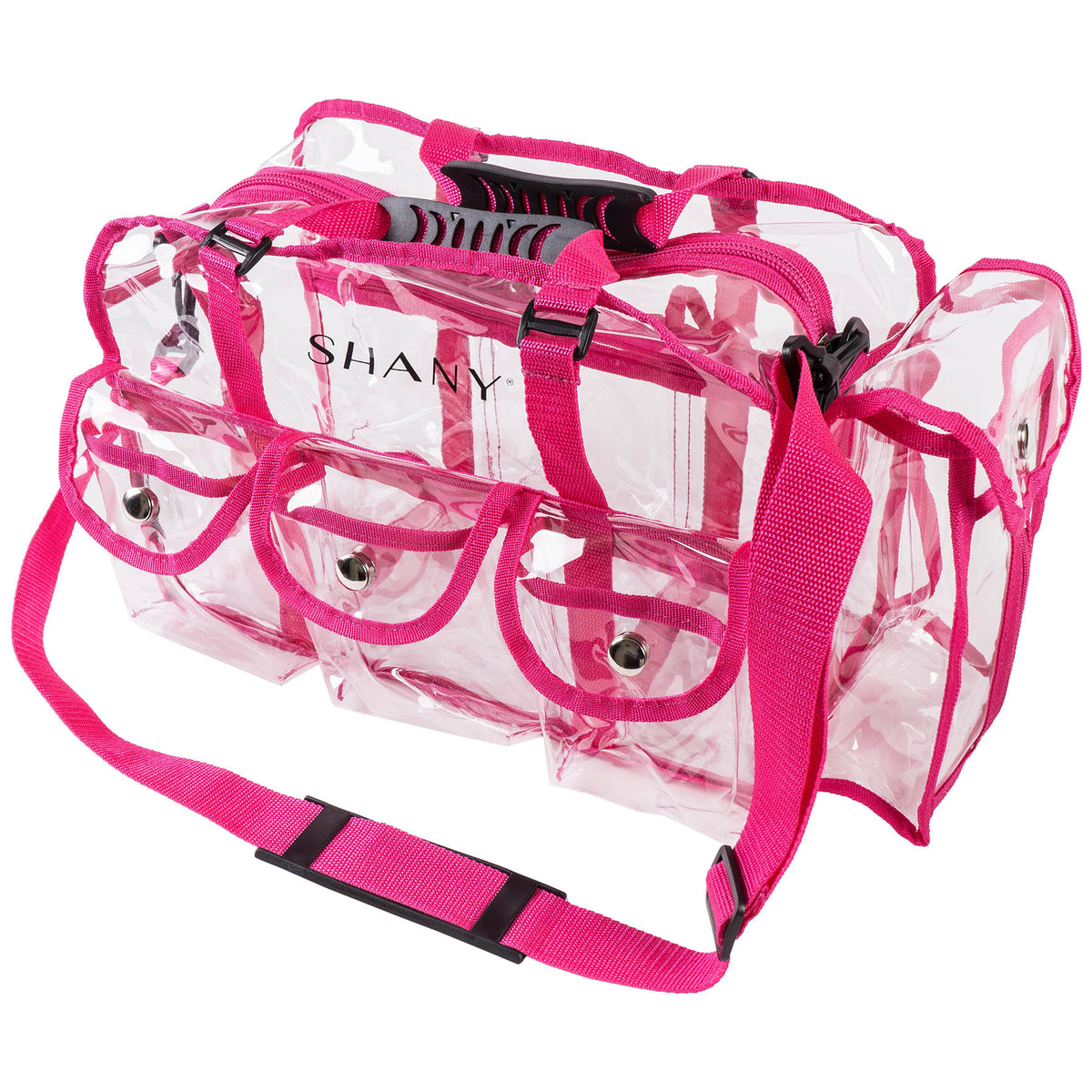 SHANY Pro Clear Makeup Bag with Shoulder Strap Black