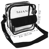 SHANY Clear All-Purpose Cross-Body Messenger Bag -  - ITEM# SH-PC12-BK - Best seller in cosmetics TRAVEL BAGS category