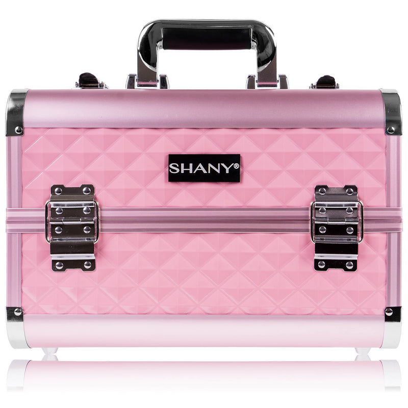 SHANY Fantasy Collection Makeup Train Case - Pink - PINK - ITEM# SH-C20-PK - Makeup train cases bag organizer storage women kit,Professional large mini travel rolling toiletry,Joligrace ollieroo seya soho cosmetics holder box,Salon brush artist high quality water resistant,Portable carry trolley lipstic luggage lock key - UPC# 030955521800