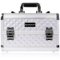 SHANY Fantasy Collection Makeup Train Case - Silver - SILVER - ITEM# SH-C20-SL - Makeup train cases bag organizer storage women kit,Professional large mini travel rolling toiletry,Joligrace ollieroo seya soho cosmetics holder box,Salon brush artist high quality water resistant,Portable carry trolley lipstic luggage lock key - UPC# 030955521794