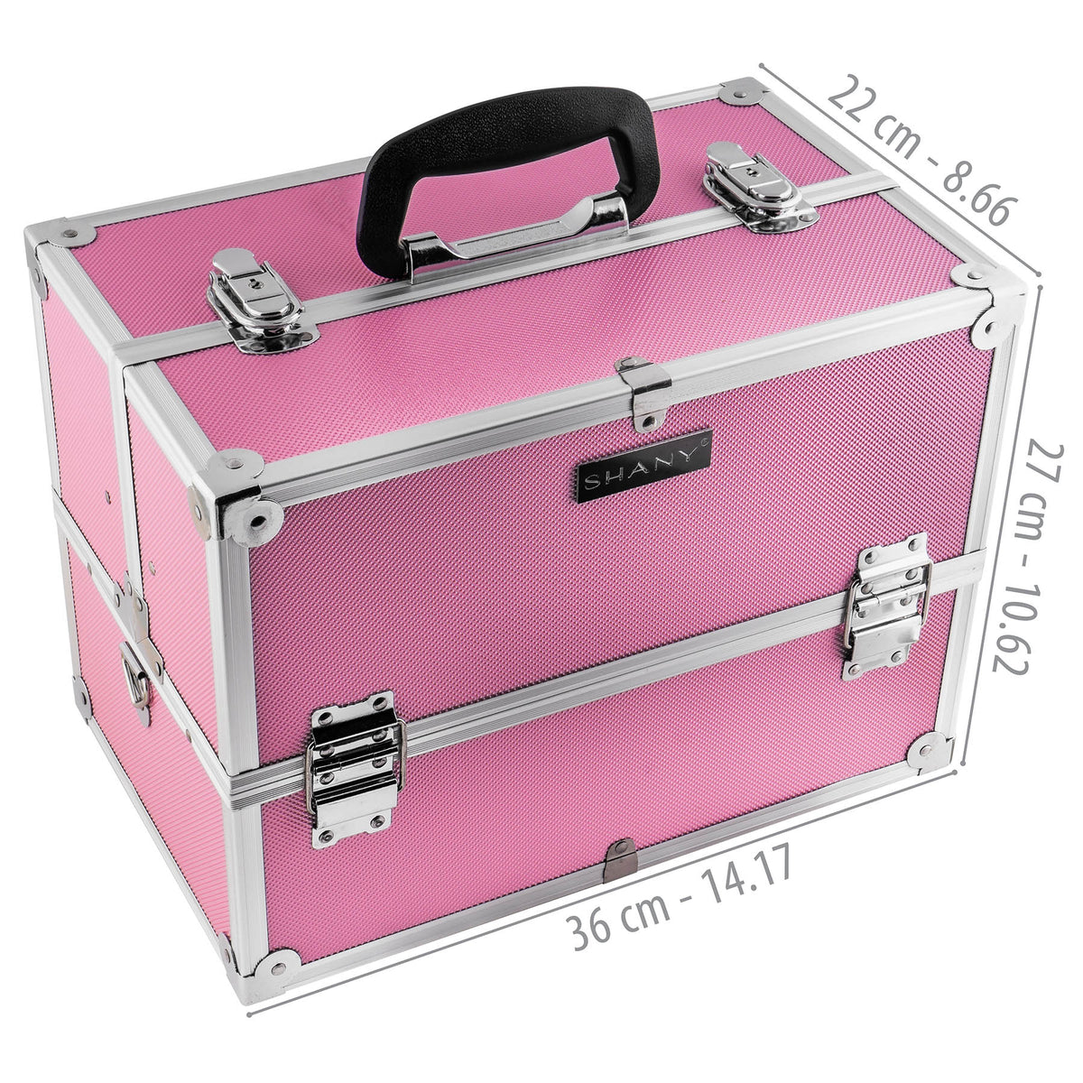 SHANY Essential Pro Makeup Train Case - Pink - PINK - ITEM# SH-C005-PK - Best seller in cosmetics MAKEUP TRAIN CASES category