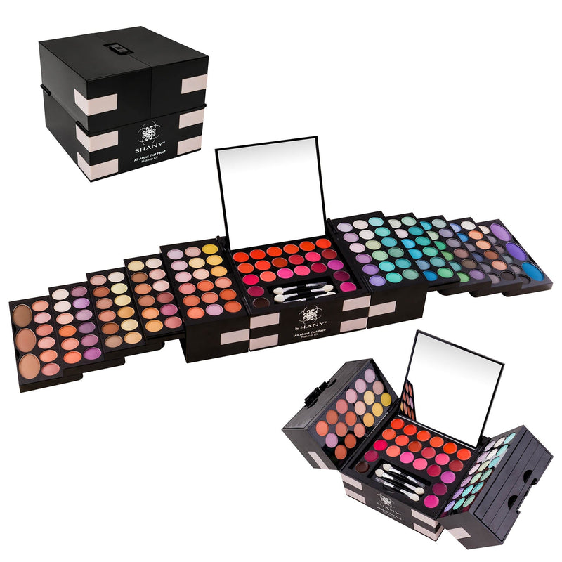 SHANY Pro All in One Makeup Kit - All About That Face - ALL ABOUT THAT FACE - ITEM# SH-189 - Makeup set train case Pre teen teens makeup set,first makeup set girls makeup 6 7 8 9 10 years old,Holiday Gift Set Beginner Makeup tools brush sets,Mothers day gift makeup for her women best gift,Christmas gift Dress-Up Toy pretend Makeup kit set - UPC# 616450437640