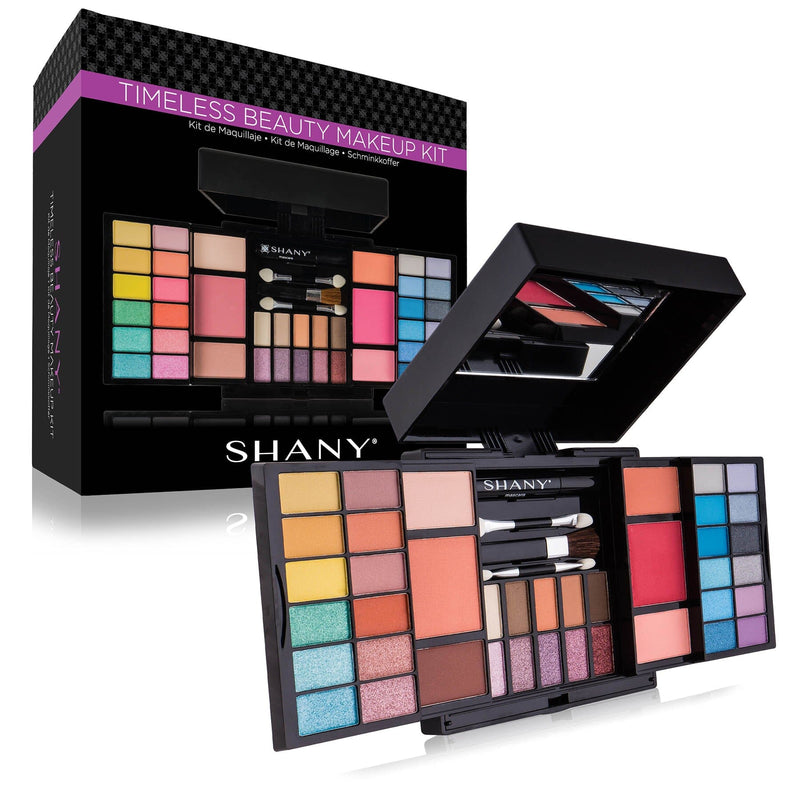 SHANY Timeless Beauty Makeup Kit -  - ITEM# SH-173 - Makeup set train case Pre teen teens makeup set,first makeup set girls makeup 6 7 8 9 10 years old,Holiday Gift Set Beginner Makeup tools brush sets,Mothers day gift makeup for her women best gift,Christmas gift Dress-Up Toy pretend Makeup kit set - UPC# 616450437626