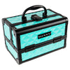 SHANY Makeup Train Case W/ Mirror - Turquoise - TURQUOISE - ITEM# SH-M1001-TR - Makeup train cases bag organizer storage women kit,Professional large mini travel rolling toiletry,Joligrace ollieroo seya soho cosmetics holder box,Salon brush artist high quality water resistant,Portable carry trolley lipstic luggage lock key - UPC# 616450441487