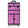 SHANY REBEL Series Pro Makeup Artists Rolling Train Case - Trolley Case - Charming Violet - SHOP PURPLE - ROLLING MAKEUP CASES - ITEM# SH-REBEL-PR