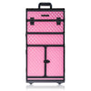 SHANY REBEL Series Pro Makeup Artists Rolling Train Case - Trolley Case - Provocative Rose - SHOP PINK - ROLLING MAKEUP CASES - ITEM# SH-REBEL-PK