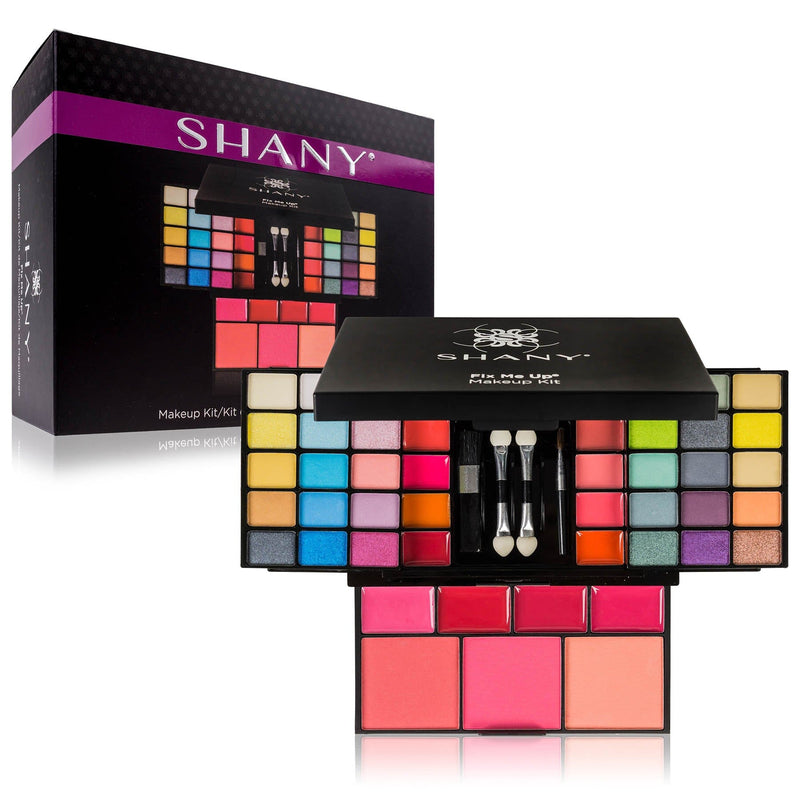 SHANY 'Fix Me Up' Makeup Kit -  - ITEM# SH-172 - Makeup set train case Pre teen teens makeup set,first makeup set girls makeup 6 7 8 9 10 years old,Holiday Gift Set Beginner Makeup tools brush sets,Mothers day gift makeup for her women best gift,Christmas gift Dress-Up Toy pretend Makeup kit set - UPC# 616450437619