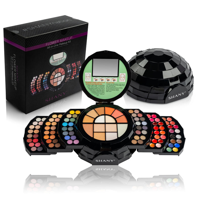 SHANY All In One FLOWERS Makeup Set - Ultimate Fancy Makeup Kit - Eyeshadows, Lip colors, Face Powders , Highlighters, and Blushes. - SHOP FLOWERS - MAKEUP SETS - ITEM# SH-195