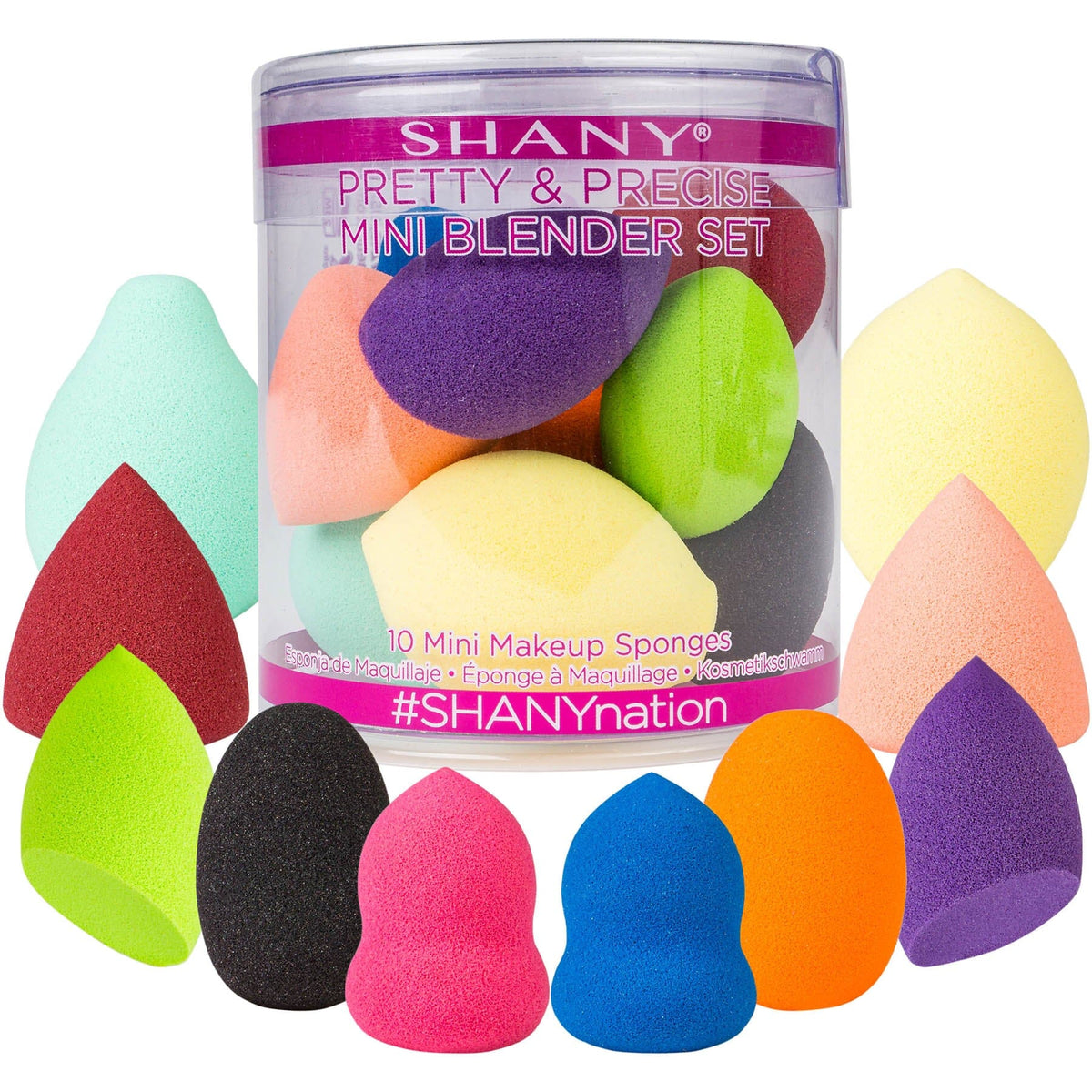 SHANY Pretty & Precise Mini Makeup Blender Puff Set - Premium Latex-Free Makeup Blender Beauty Sponges For Foundation and Blending - Set of 10 - SHOP  - APPLICATORS - ITEM# SH-BLENDER-02