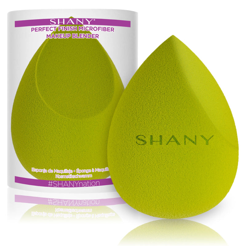 SHANY Perfect Finish Makeup Blender Sponge - Full Size Latex-Free Beauty Sponge Microfiber For Foundation, Beauty Details, and Blending - Green - SHOP GREEN - APPLICATORS - ITEM# SH-BLENDER-A-GR