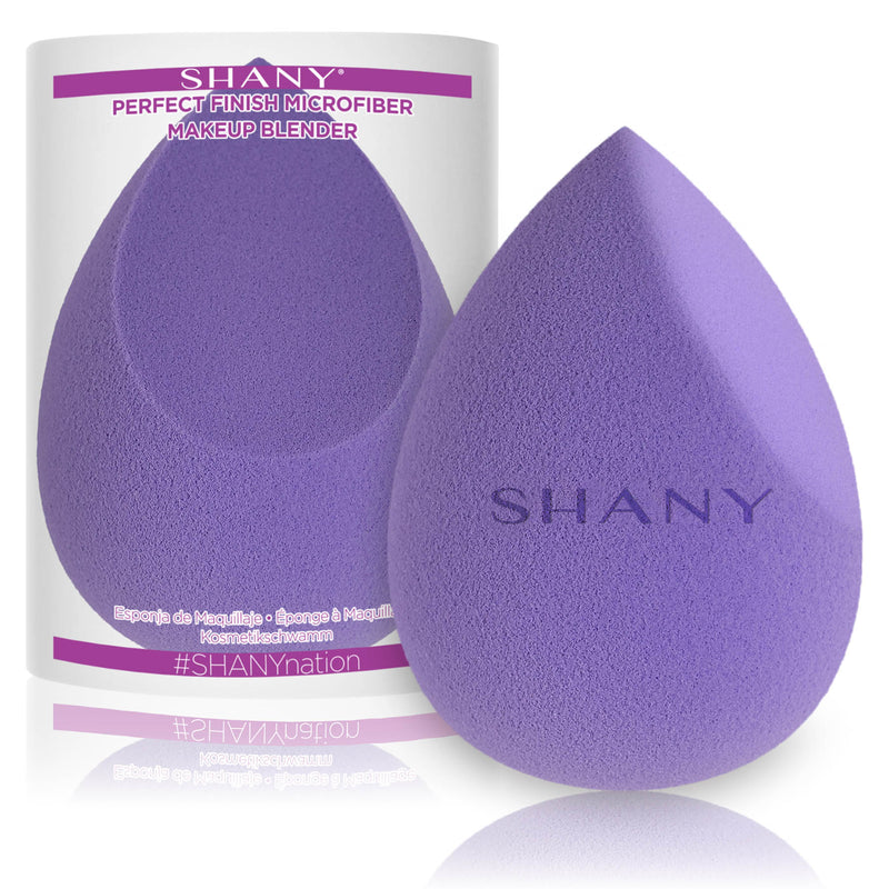 SHANY Perfect Finish Makeup Blender Sponge - Full Size Latex-Free Beauty Sponge Microfiber For Foundation, Beauty Details, and Blending - Purple - SHOP PURPLE - APPLICATORS - ITEM# SH-BLENDER-A-PR