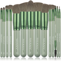 SHANY Emerald Professional Makeup Brush Set - EMERALD - ITEM# SH-BR0014-GR - makeup contour brush set Holiday gift for her mom,it cosmetics brushes BH brush set BS-MALL Makeup,morphe brush set Makeup Brushes Premium Synthetic,cosmetics brush set applicator makeup brush sets,makeup brush set with case Zoreya brush bag makeup - UPC# 810028463936