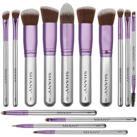 SHANY14 Piece Makeup Brush Set – Elite Cosmetics Brush Collection - Complete Kabuki , Eyes, Face, powder, foundation Makeup Brush Set - Lilac - SHOP LILAC - BRUSH SETS - ITEM# SH-BR0014-LC