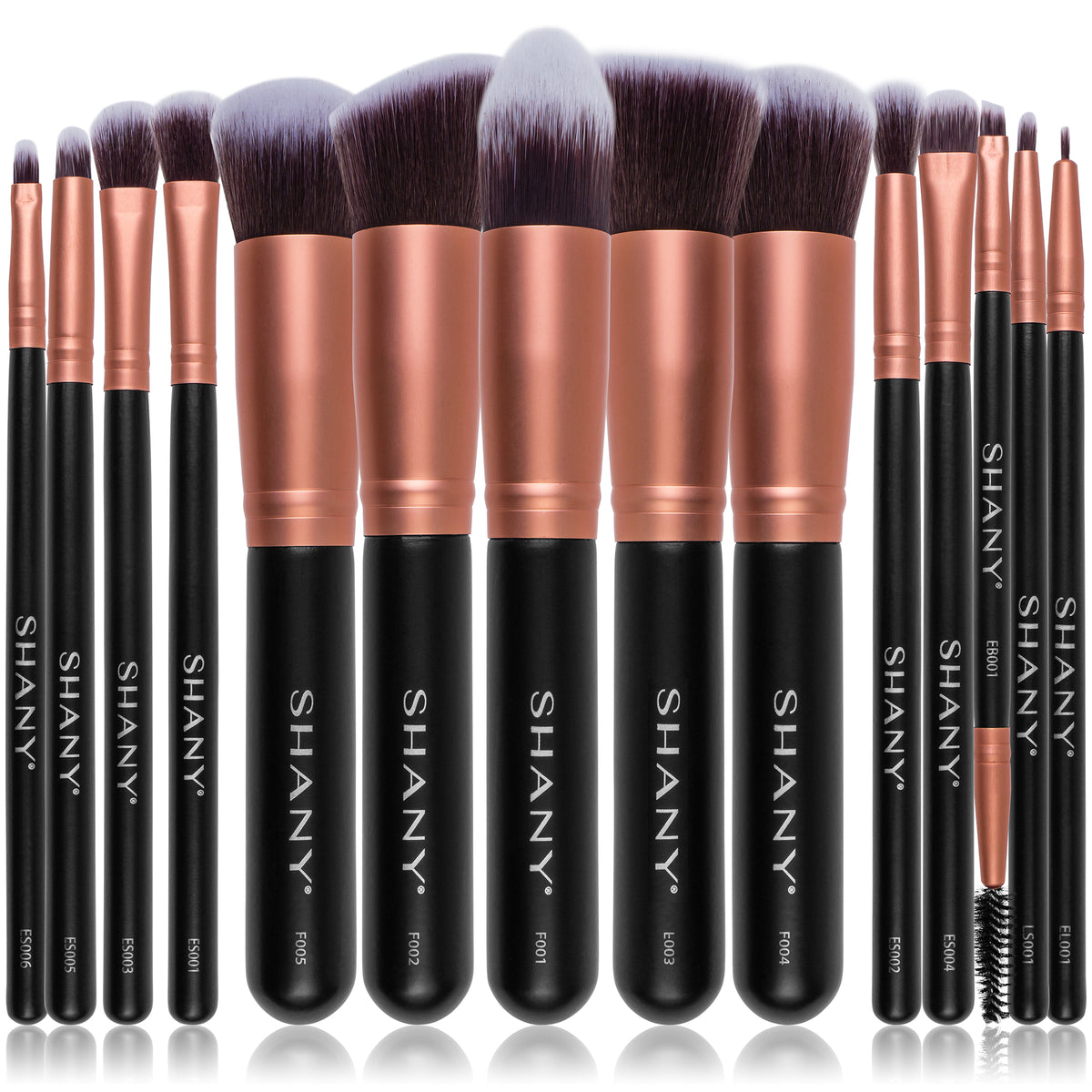 SHANY Rose All Day Professional Makeup Brush Set - ROSE GOLD - ITEM# SH-BR0014-RG - makeup contour brush set Holiday gift for her mom,it cosmetics brushes BH brush set BS-MALL Makeup,morphe brush set Makeup Brushes Premium Synthetic,cosmetics brush set applicator makeup brush sets,makeup brush set with case Zoreya brush bag makeup - UPC# 810028460317