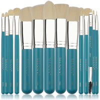 SHANY Turquoise Professional Makeup Brush Set - TURQUOISE - ITEM# SH-BR0014-TR - makeup contour brush set Holiday gift for her mom,it cosmetics brushes BH brush set BS-MALL Makeup,morphe brush set Makeup Brushes Premium Synthetic,cosmetics brush set applicator makeup brush sets,makeup brush set with case Zoreya brush bag makeup - UPC# 810028463905