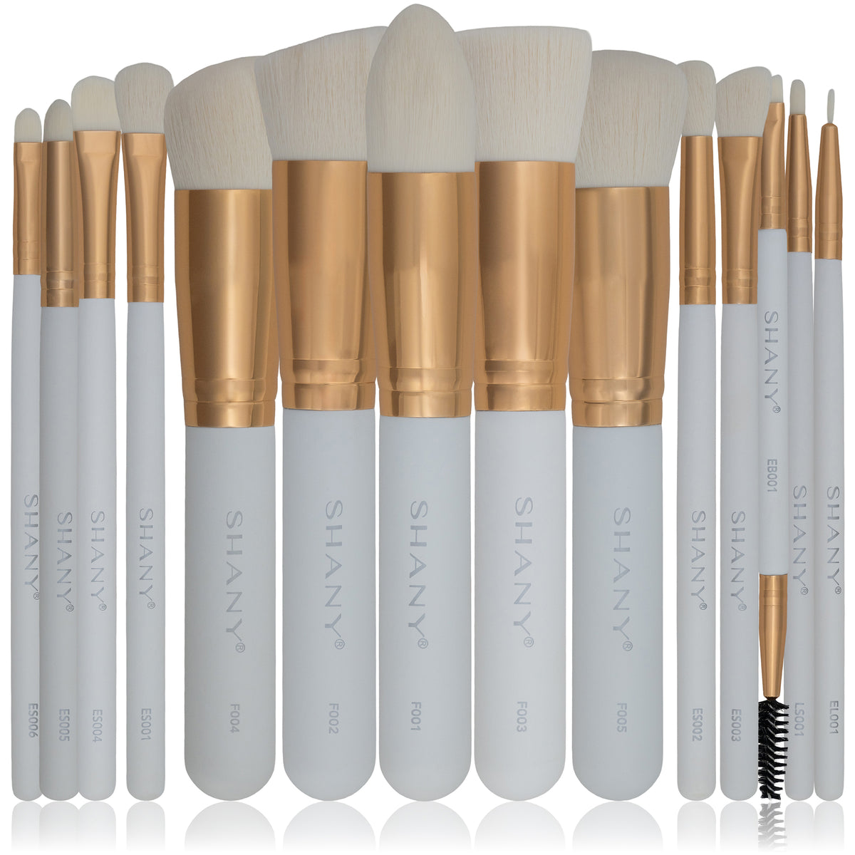 SHANY Cotton Professional Makeup Brush Set - COTTON - ITEM# SH-BR0014-WH - makeup contour brush set Holiday gift for her mom,it cosmetics brushes BH brush set BS-MALL Makeup,morphe brush set Makeup Brushes Premium Synthetic,cosmetics brush set applicator makeup brush sets,makeup brush set with case Zoreya brush bag makeup - UPC# 810028463950