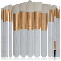 SHANY Cotton Professional Makeup Brush Set - COTTON - ITEM# SH-BR0014-WH - makeup contour brush set Holiday gift for her mom,it cosmetics brushes BH brush set BS-MALL Makeup,morphe brush set Makeup Brushes Premium Synthetic,cosmetics brush set applicator makeup brush sets,makeup brush set with case Zoreya brush bag makeup - UPC# 810028463950