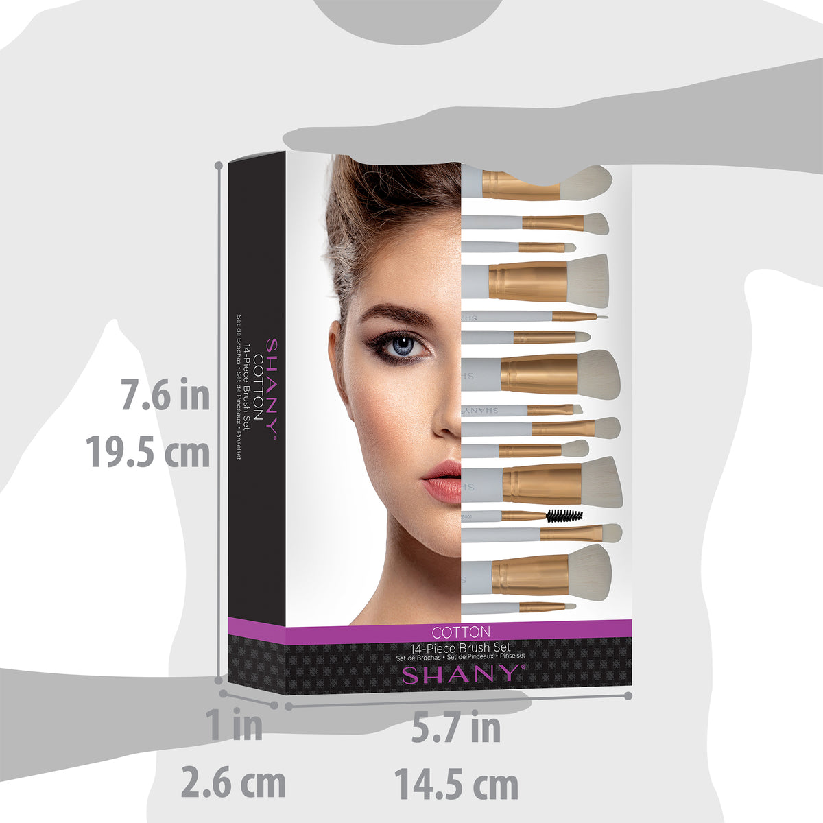 SHANY Cotton Professional Makeup Brush Set - COTTON - ITEM# SH-BR0014-WH - Best seller in cosmetics BRUSH SETS category