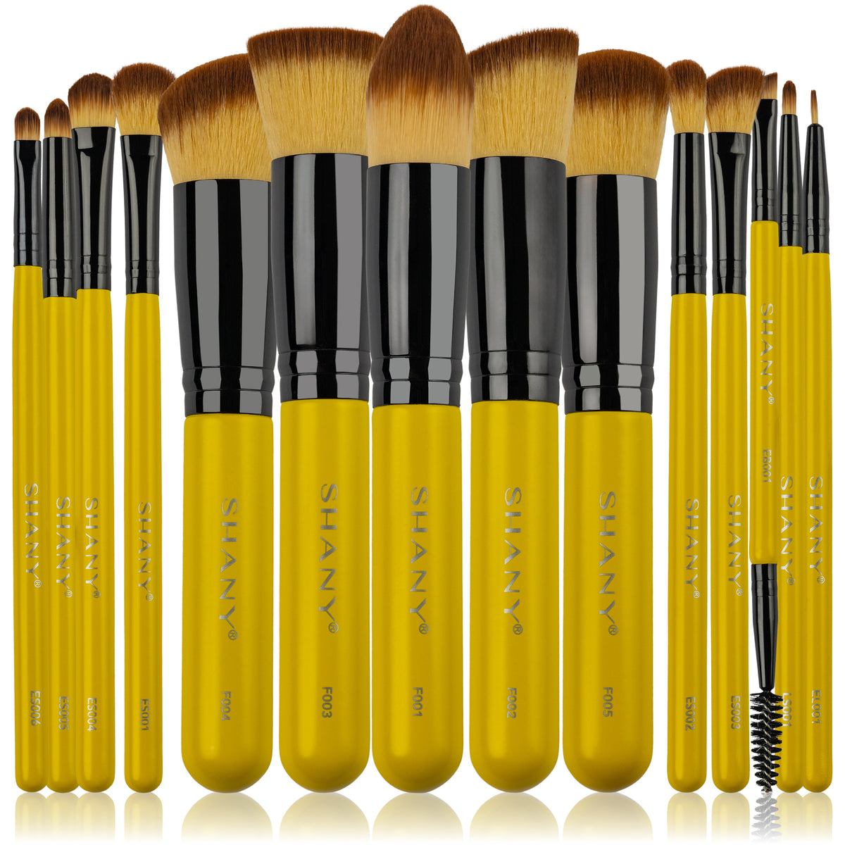 SHANY Canary Professional Makeup Brush Set - CANARY - ITEM# SH-BR0014-YL - makeup contour brush set Holiday gift for her mom,it cosmetics brushes BH brush set BS-MALL Makeup,morphe brush set Makeup Brushes Premium Synthetic,cosmetics brush set applicator makeup brush sets,makeup brush set with case Zoreya brush bag makeup - UPC# 810028463929