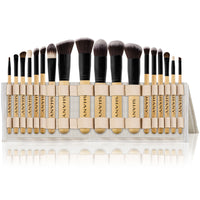 SHANY Artisan’s Easel Bamboo – Elite Cosmetics Brush Collection - Complete Kabuki Makeup Brush Set with Standing Convertible Brush Holder - Bamboo -18 pcs - SHOP BAMBOO EDITION - BRUSH SETS - ITEM# SH-BR0018-BMB