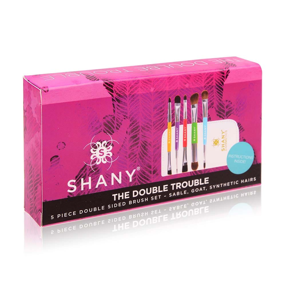 SHANY DOUBLE TROUBLE - MINI MAKEUP BRUSH SET