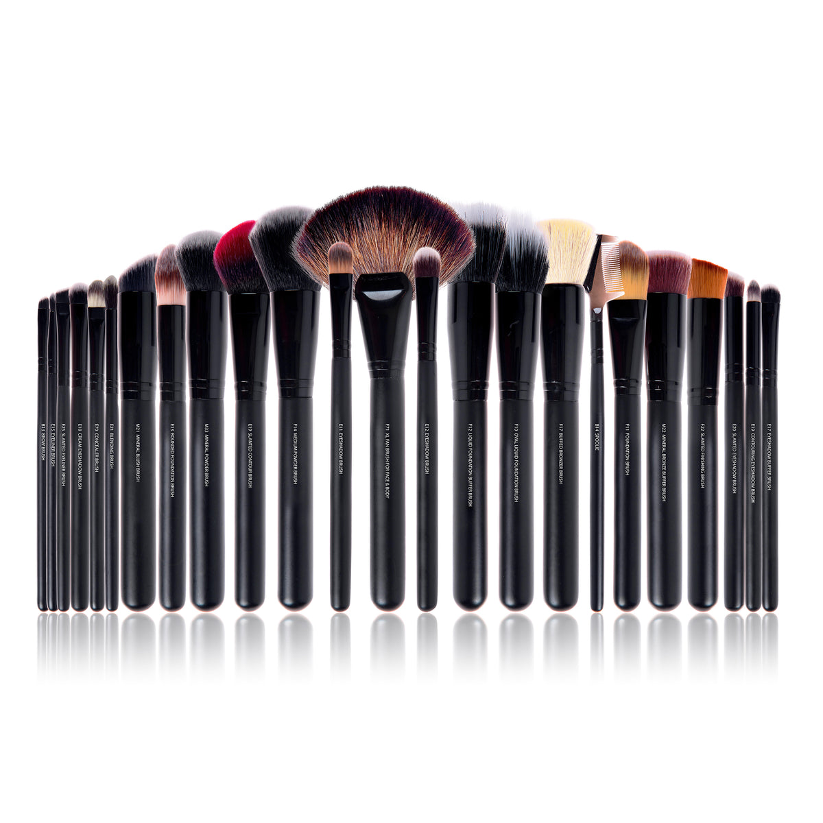 SHANY Makeup Brushes The Masterpiece Pro Signature Makeup Brush Set - Foundation Powder Concealers Eye Shadow brushes, Synthetic Bristle with Wooden handles , Premium Gift Packaging - 24pcs - SHOP WITH BOX - BRUSH SETS - ITEM# SH-BR005-BK