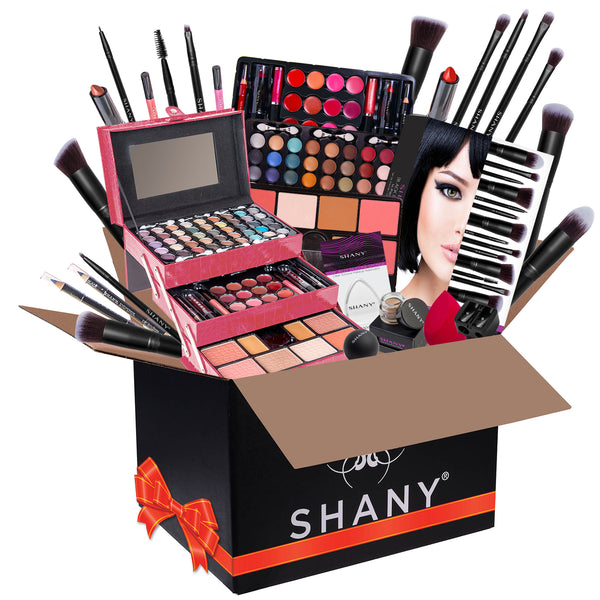 SHANY Bundle Makeup Set - All in One Make up Bulk Box - Includes Pro Cosmetics Brush Set, Large Makeup Set , Face Sponge Blender , Lip-gloss and more. - HOLIDAY GIFT SET - Color Styles Vary - Rizz - SHOP RIZZ - MAKEUP SETS - ITEM# SH-BUNDLE-8