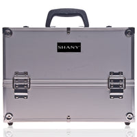 SHANY Essential Pro Makeup Train Case - Platinum - PLATINUM - ITEM# SH-C005-PLS - Makeup train cases bag organizer storage women kit,Professional large mini travel rolling toiletry,Joligrace ollieroo seya soho cosmetics holder box,Salon brush artist high quality water resistant,Portable carry trolley lipstic luggage lock key - UPC# 810028464773