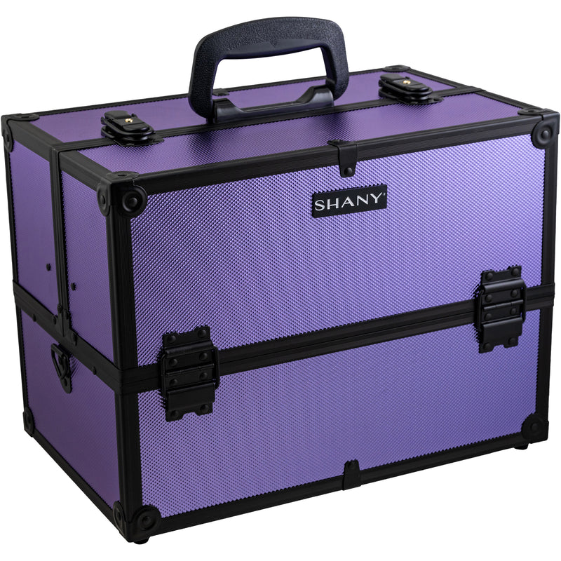 SHANY Essential Pro Makeup Train Case Cosmetic Box Portable Makeup Case Cosmetics Beauty Organizer Jewelry storage with Locks , Multi Compartments Makeup Box and Shoulder Strap -  Lily - SHOP LILY - MAKEUP TRAIN CASES - ITEM# SH-C005-PR