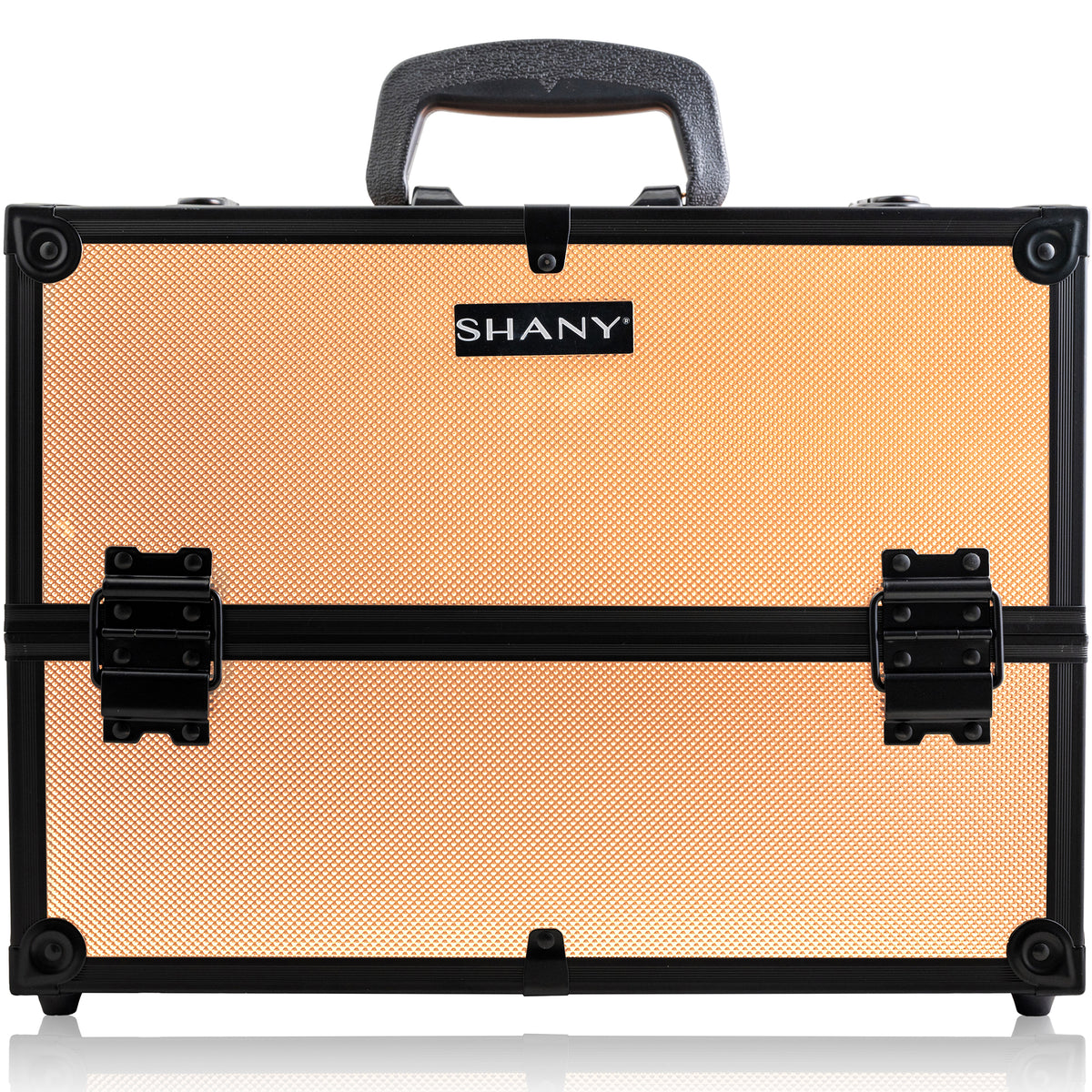 SHANY Essential Pro Makeup Train Case - Black Rose - BLACK ROSE - ITEM# SH-C005-RB - Makeup train cases bag organizer storage women kit,Professional large mini travel rolling toiletry,Joligrace ollieroo seya soho cosmetics holder box,Salon brush artist high quality water resistant,Portable carry trolley lipstic luggage lock key - UPC# 810028463790