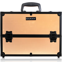 SHANY Essential Pro Makeup Train Case - Black Rose - BLACK ROSE - ITEM# SH-C005-RB - Makeup train cases bag organizer storage women kit,Professional large mini travel rolling toiletry,Joligrace ollieroo seya soho cosmetics holder box,Salon brush artist high quality water resistant,Portable carry trolley lipstic luggage lock key - UPC# 810028463790