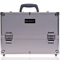 SHANY Essential Pro Makeup Train Case - Silver - SILVER - ITEM# SH-C005-SL - Makeup train cases bag organizer storage women kit,Professional large mini travel rolling toiletry,Joligrace ollieroo seya soho cosmetics holder box,Salon brush artist high quality water resistant,Portable carry trolley lipstic luggage lock key - UPC# 654367284094