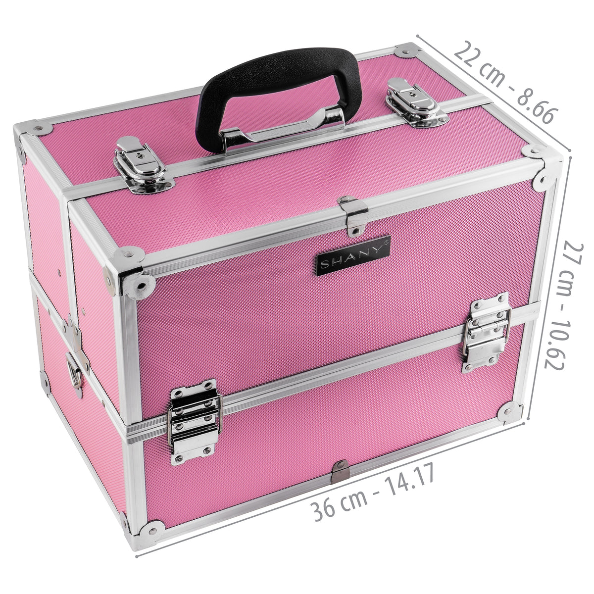 SHANY Essential Pro Makeup Train Case - Soft Pink - SOFT PINK - ITEM# SH-C005-SPK - Best seller in cosmetics MAKEUP TRAIN CASES category
