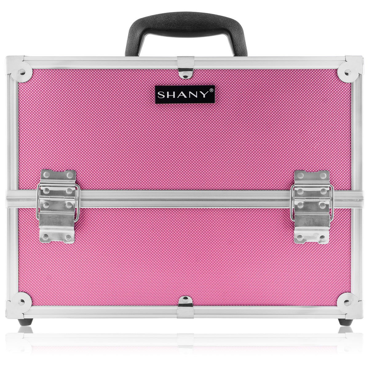 SHANY Essential Pro Makeup Train Case - Soft Pink - SOFT PINK - ITEM# SH-C005-SPK - Makeup train cases bag organizer storage women kit,Professional large mini travel rolling toiletry,Joligrace ollieroo seya soho cosmetics holder box,Salon brush artist high quality water resistant,Portable carry trolley lipstic luggage lock key - UPC# 810028464797