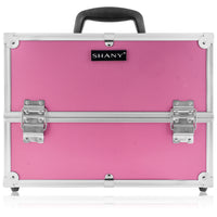 SHANY Essential Pro Makeup Train Case - Soft Pink - SOFT PINK - ITEM# SH-C005-SPK - Makeup train cases bag organizer storage women kit,Professional large mini travel rolling toiletry,Joligrace ollieroo seya soho cosmetics holder box,Salon brush artist high quality water resistant,Portable carry trolley lipstic luggage lock key - UPC# 810028464797
