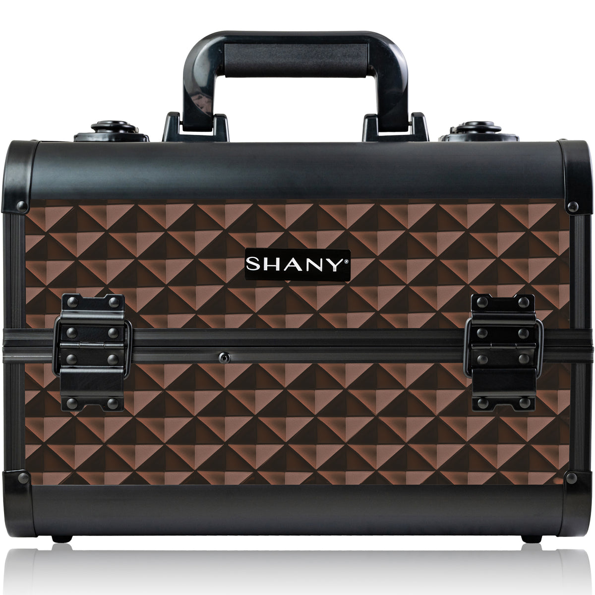 SHANY Fantasy Collection Makeup Train Case - Copper - COPPER - ITEM# SH-C20-CP - Makeup train cases bag organizer storage women kit,Professional large mini travel rolling toiletry,Joligrace ollieroo seya soho cosmetics holder box,Salon brush artist high quality water resistant,Portable carry trolley lipstic luggage lock key - UPC# 810028463776