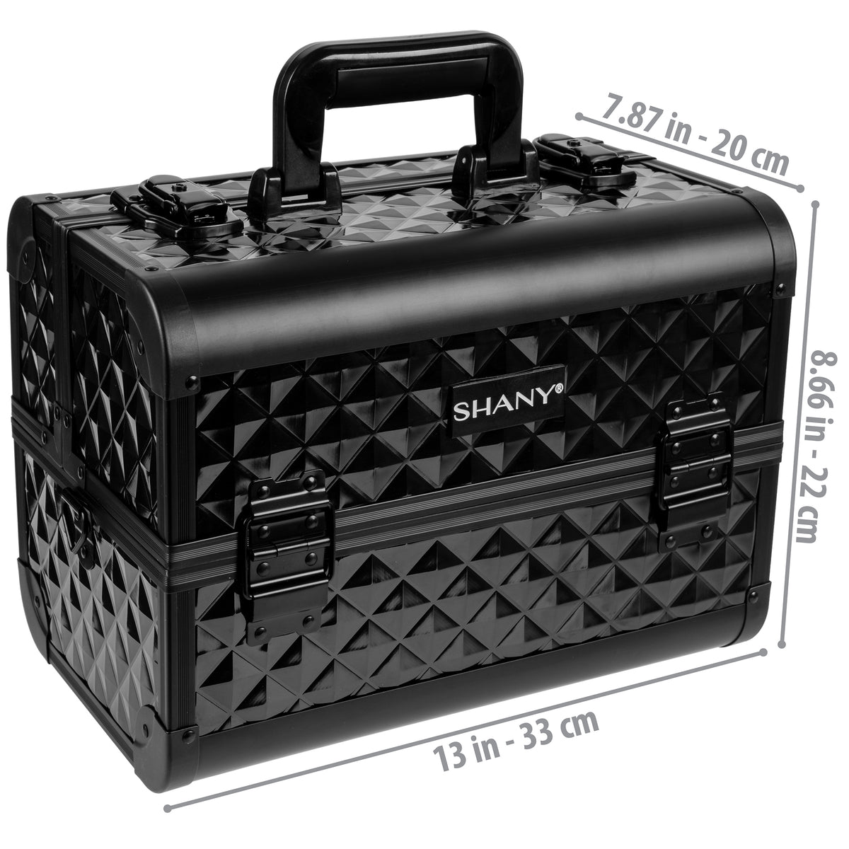 SHANY Fantasy Collection Makeup Train Case - Onyx Black - ONYX BLACK - ITEM# SH-C20-ONX - Best seller in cosmetics MAKEUP TRAIN CASES category