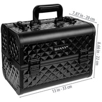 SHANY Fantasy Collection Makeup Train Case - Onyx Black - ONYX BLACK - ITEM# SH-C20-ONX - Best seller in cosmetics MAKEUP TRAIN CASES category