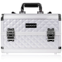 SHANY Fantasy Collection Makeup Train Case - Platinum - PLATINUM - ITEM# SH-C20-PLS - Makeup train cases bag organizer storage women kit,Professional large mini travel rolling toiletry,Joligrace ollieroo seya soho cosmetics holder box,Salon brush artist high quality water resistant,Portable carry trolley lipstic luggage lock key - UPC# 810028464827
